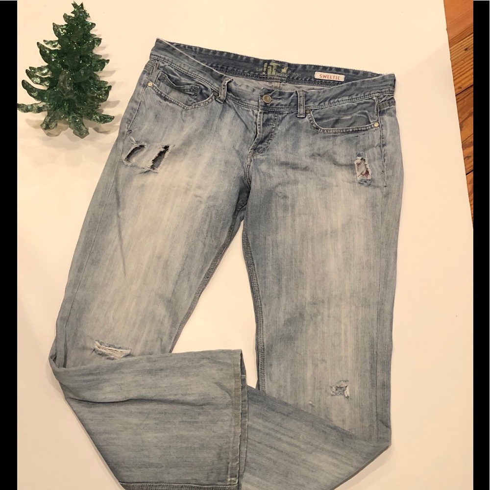 IT Sweetie Distressed Light Colored Jeans.